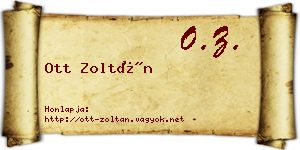 Ott Zoltán névjegykártya