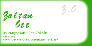 zoltan ott business card