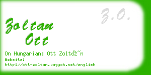 zoltan ott business card